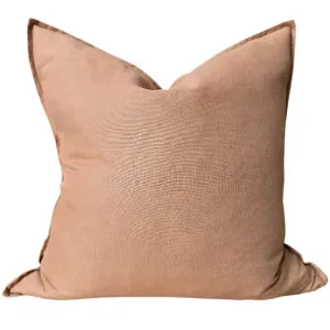 Millard Linen Cotton Cushion 55cm Square - Peach Fuzz by null, a Cushions, Decorative Pillows for sale on Style Sourcebook