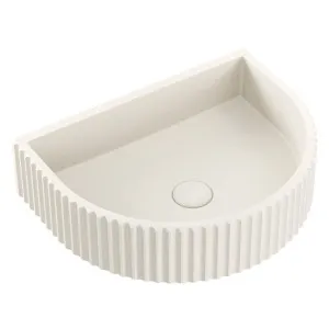 Valentina Fluted Arch Concrete Wall Basin, Warm White by Fienza, a Basins for sale on Style Sourcebook