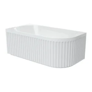 Eleanor Fluted Right-Hand Acrylic Corner Bath, 1500mm by Fienza, a Bathtubs for sale on Style Sourcebook