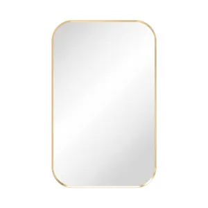 Tono Urban Brass Soft Square Framed Mirror 500 x 800mm by Fienza, a Vanity Mirrors for sale on Style Sourcebook