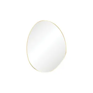 Pebble Urban Brass Asymmetrical Framed Mirror, 700 x 920mm by Fienza, a Vanity Mirrors for sale on Style Sourcebook