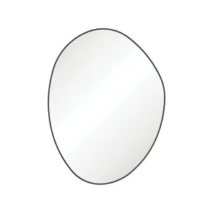Pebble Matte Black Asymmetrical Framed Mirror, 900 x 1200mm by Fienza, a Vanity Mirrors for sale on Style Sourcebook