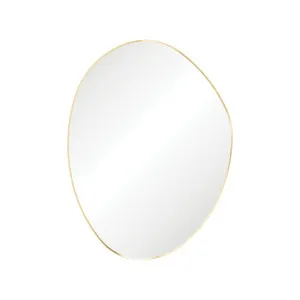 Pebble Urban Brass Asymmetrical Framed Mirror, 900 x 1200mm by Fienza, a Vanity Mirrors for sale on Style Sourcebook