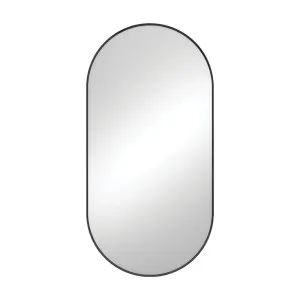 Empire Matte Black Framed Mirror, 600 x 1200mm by Fienza, a Vanity Mirrors for sale on Style Sourcebook
