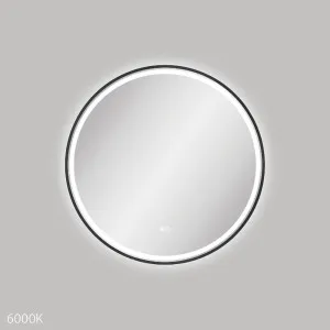 Reba LED Matte Black Framed Mirror, 700mm by Fienza, a Illuminated Mirrors for sale on Style Sourcebook
