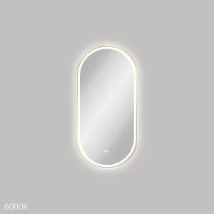 Empire LED Urban Brass Framed Mirror, 450 x 900mm by Fienza, a Illuminated Mirrors for sale on Style Sourcebook