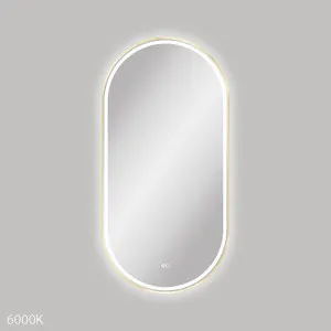 Empire LED Urban Brass Framed Mirror, 600 x 1200mm by Fienza, a Illuminated Mirrors for sale on Style Sourcebook