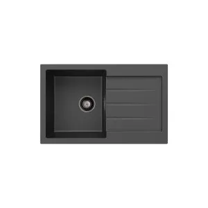 Kuro Granite 32L Single Kitchen Sink with Drainer by Fienza, a Kitchen Sinks for sale on Style Sourcebook