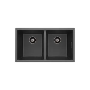 Kuro Granite 34L/34L Double Bowl Kitchen Sink by Fienza, a Kitchen Sinks for sale on Style Sourcebook