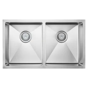 Hana Anti-Scratch 27L/27L Double Kitchen Sink, Stainless Steel by Fienza, a Kitchen Sinks for sale on Style Sourcebook
