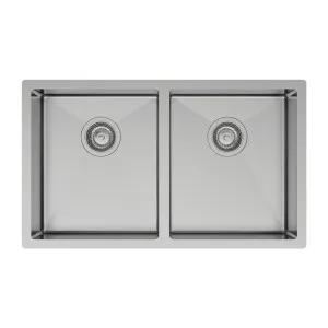 Hana 27L/27L Double Kitchen Sink, Stainless Steel by Fienza, a Kitchen Sinks for sale on Style Sourcebook