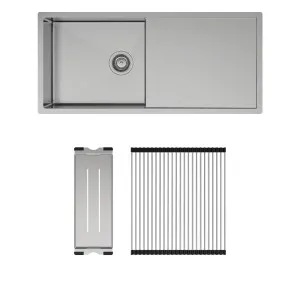 Hana 36L Single Kitchen Sink with Drainer Kit by Fienza, a Kitchen Sinks for sale on Style Sourcebook