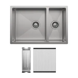 Hana 30L/15L Double Kitchen Sink Kit by Fienza, a Kitchen Sinks for sale on Style Sourcebook