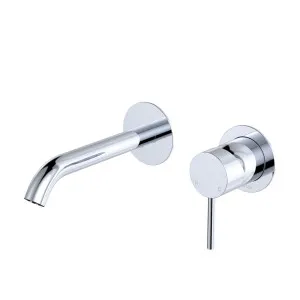 Kaya Basin/Bath Wall Mixer Set, Round Plates, 160mm Outlet, Chrome by Fienza, a Bathroom Taps & Mixers for sale on Style Sourcebook
