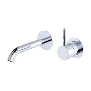 Kaya Up Basin/Bath Wall Mixer Set, Round Plates, 160mm Outlet, Chrome by Fienza, a Bathroom Taps & Mixers for sale on Style Sourcebook
