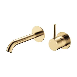 Kaya Up Basin/Bath Wall Mixer Set, Round Plates, 160mm Outlet, Urban Brass by Fienza, a Bathroom Taps & Mixers for sale on Style Sourcebook