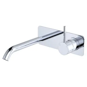 Kaya Up Basin/Bath Wall Mixer Set, Rectangular Plate, 200mm Outlet, Chrome by Fienza, a Bathroom Taps & Mixers for sale on Style Sourcebook