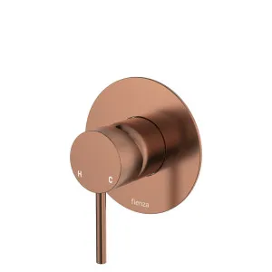 Kaya Wall Mixer, Large Round Plate, Brushed Copper by Fienza, a Shower Heads & Mixers for sale on Style Sourcebook