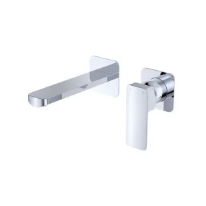 Tono Basin/Bath Wall Mixer Set, Square Plates, 160mm Outlet, Chrome by Fienza, a Bathroom Taps & Mixers for sale on Style Sourcebook