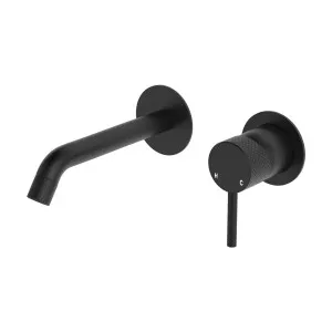 Axle Wall Basin/Bath Mixer Set, Round Plates, 160mm Outlet, Matte Black by Fienza, a Bathroom Taps & Mixers for sale on Style Sourcebook