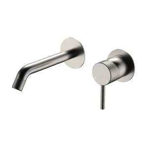 Axle Wall Basin/Bath Mixer Set, Round Plates, 160mm Outlet, Brushed Nickel by Fienza, a Bathroom Taps & Mixers for sale on Style Sourcebook