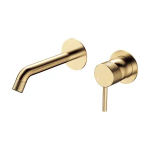 Axle Wall Basin/Bath Mixer Set, Round Plates, 160mm Outlet, Urban Brass by Fienza, a Bathroom Taps & Mixers for sale on Style Sourcebook