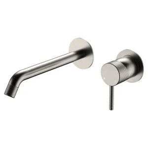 Axle Wall Basin/Bath Mixer Set, Round Plates, 200mm Outlet, Brushed Nickel by Fienza, a Bathroom Taps & Mixers for sale on Style Sourcebook