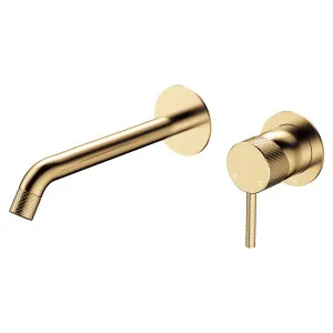 Axle Wall Basin/Bath Mixer Set, Round Plates, 200mm Outlet, Urban Brass by Fienza, a Bathroom Taps & Mixers for sale on Style Sourcebook