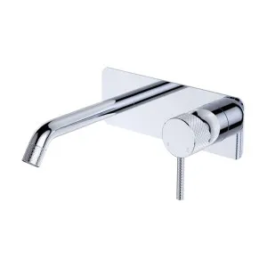 Axle Wall Basin/Bath Mixer Set, Rectangular Plate, 160mm Outlet, Chrome by Fienza, a Bathroom Taps & Mixers for sale on Style Sourcebook