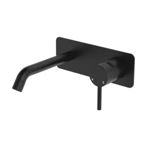 Axle Wall Basin/Bath Mixer Set, Rectangular Plate, 160mm Outlet, Matte Black by Fienza, a Bathroom Taps & Mixers for sale on Style Sourcebook