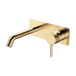 Axle Wall Basin/Bath Mixer Set, Rectangular Plate, 160mm Outlet, Urban Brass by Fienza, a Bathroom Taps & Mixers for sale on Style Sourcebook