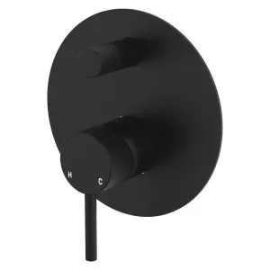 Axle Wall Diverter Mixer, Large Round Plate, Matte Black by Fienza, a Shower Heads & Mixers for sale on Style Sourcebook