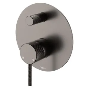 Axle Wall Diverter Mixer, Large Round Plate, Gun Metal by Fienza, a Shower Heads & Mixers for sale on Style Sourcebook