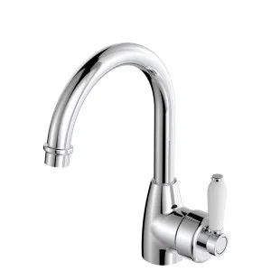Eleanor Gooseneck Basin Mixer, Chrome / Ceramic by Fienza, a Bathroom Taps & Mixers for sale on Style Sourcebook