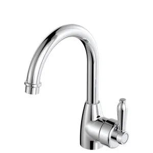 Eleanor Gooseneck Basin Mixer, Chrome / Chrome by Fienza, a Bathroom Taps & Mixers for sale on Style Sourcebook