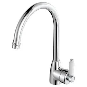 Eleanor Gooseneck Sink Mixer, Chrome / Ceramic by Fienza, a Kitchen Taps & Mixers for sale on Style Sourcebook