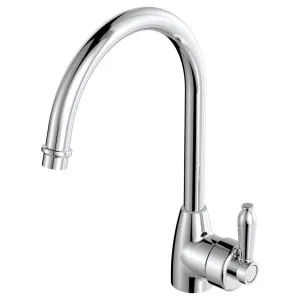 Eleanor Gooseneck Sink Mixer, Chrome / Chrome by Fienza, a Kitchen Taps & Mixers for sale on Style Sourcebook