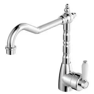 Eleanor Shepherds Crook Sink Mixer, Chrome / Ceramic by Fienza, a Kitchen Taps & Mixers for sale on Style Sourcebook