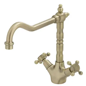 Lillian Shepherds Crook Sink Mixer, Champagne by Fienza, a Kitchen Taps & Mixers for sale on Style Sourcebook