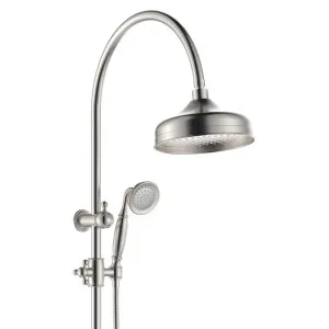 Lillian Twin Shower, Brushed Nickel by Fienza, a Shower Heads & Mixers for sale on Style Sourcebook