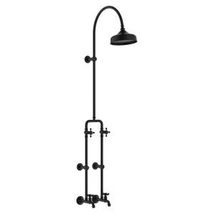 Lillian Exposed Rail Shower & Bath Set, Matte Black by Fienza, a Shower Heads & Mixers for sale on Style Sourcebook