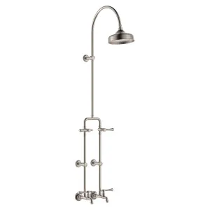 Lillian Lever Exposed Rail Shower & Bath Set, Brushed Nickel by Fienza, a Shower Heads & Mixers for sale on Style Sourcebook