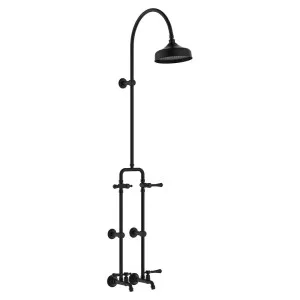 Lillian Lever Exposed Rail Shower & Bath Set, Matte Black by Fienza, a Shower Heads & Mixers for sale on Style Sourcebook