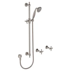 Lillian Rail Shower Set, Brushed Nickel by Fienza, a Shower Heads & Mixers for sale on Style Sourcebook