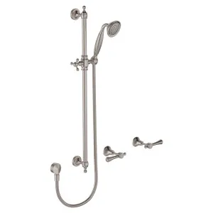 Lillian Lever Rail Shower Set, Brushed Nickel by Fienza, a Shower Heads & Mixers for sale on Style Sourcebook