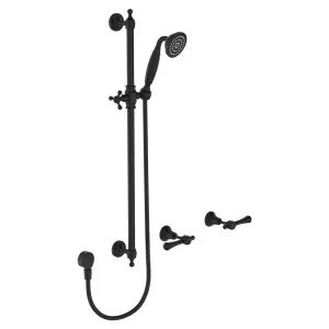 Lillian Lever Rail Shower Set, Matte Black by Fienza, a Shower Heads & Mixers for sale on Style Sourcebook