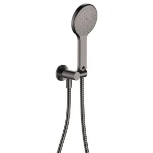 Kaya Hand Shower, Round Plate, Gun Metal by Fienza, a Shower Heads & Mixers for sale on Style Sourcebook
