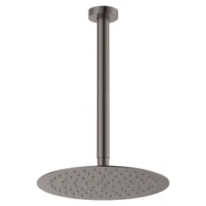 Kaya Ceiling Shower 250mm Head, 350mm Drop, Gun Metal by Fienza, a Shower Heads & Mixers for sale on Style Sourcebook