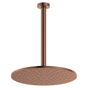 Empire Slim Ceiling Shower 300mm Head, 350mm Drop, Brushed Copper by Fienza, a Shower Heads & Mixers for sale on Style Sourcebook