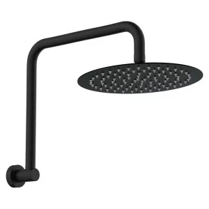 Kaya Gooseneck Shower Arm Set, Matte Black by Fienza, a Shower Heads & Mixers for sale on Style Sourcebook